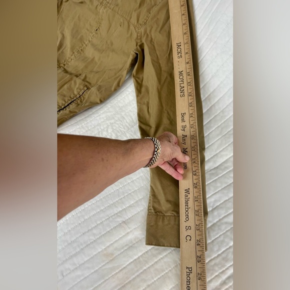 quicksilver men’s hooded zip up jacket size medium khaki color in good condition - Picture 5 of 9